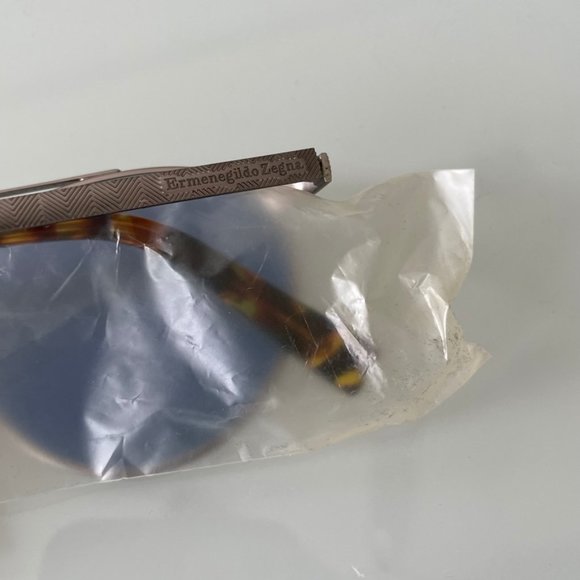 Ermenegildo Zegna Matte Gunmetal Round Sunglasses - Picture 8 of 9